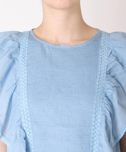 Jines（ジネス）の「インド刺繍ラッフルブラウス（シャツ/ブラウス・レディース・ブラック/ブルー・38）」の15枚目の写真