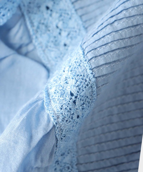 Jines（ジネス）の「インド刺繍ラッフルブラウス（シャツ/ブラウス・レディース・ブラック/ブルー・38）」の18枚目の写真