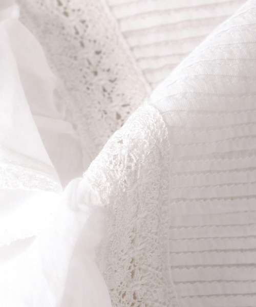 Jines（ジネス）の「インド刺繍ラッフルブラウス（シャツ/ブラウス・レディース・ブラック/ブルー・38）」の22枚目の写真