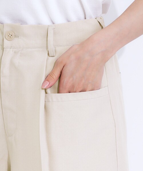 Cutie Blonde（キューティーブロンド）の「【S-LL】大人のための 麻調タックハーフパンツ（その他パンツ・レディース・ブラック/ナチュラル・04/01/02/03）」の16枚目の写真
