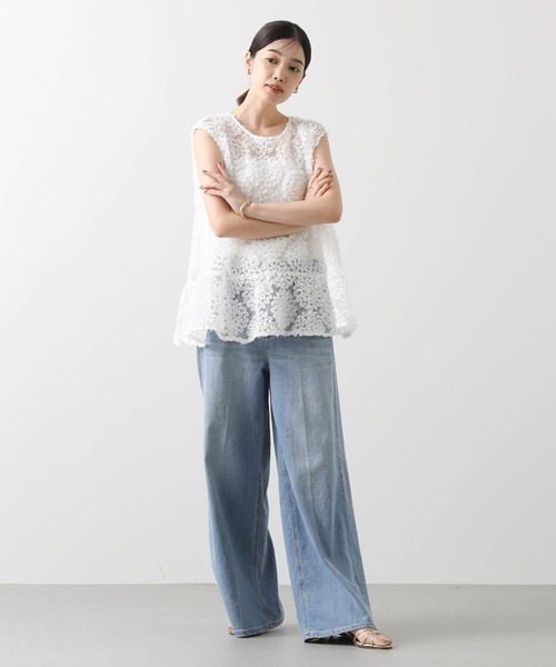 Gready Brilliant(グレディブリリアン)の「花フリル前後2WAYブラウス(シャツ/ブラウス・レディース・オフホワイト/ブラック・38)」の21枚目の写真