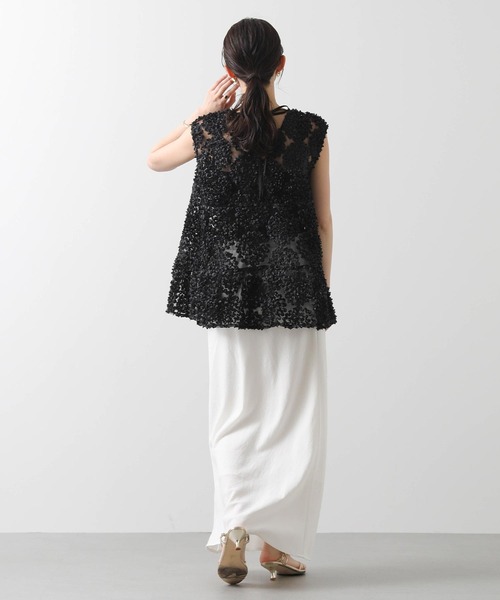 Gready Brilliant(グレディブリリアン)の「花フリル前後2WAYブラウス(シャツ/ブラウス・レディース・オフホワイト/ブラック・38)」の14枚目の写真