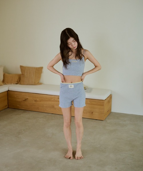 common gull products.(コモンガルプロダクツ)の「わがままなニットショーパン(その他パンツ・レディース・イエロー/杢グレー/ブラック系・SMALL/MEDIUM)」の14枚目の写真