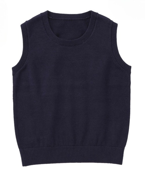 CHOPIN（ショパン）の「丸首ニットベスト（ベスト・キッズ・ネイビー・120cm/90cm/130cm/110cm/100cm）」の3枚目の写真