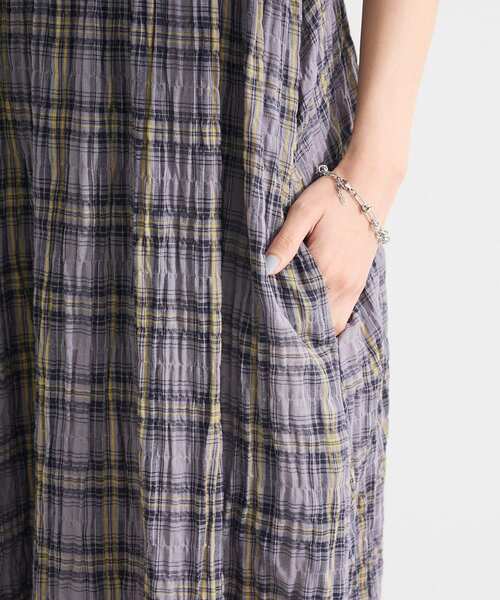 Green Parks(グリーンパークス)の「インド綿 ボリュームキャミワンピース(ワンピース・レディース・ブラック/グレー/ネイビー/ブラウン・FREE)」の14枚目の写真