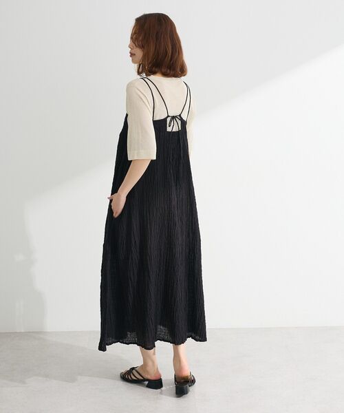 Green Parks(グリーンパークス)の「インド綿 ボリュームキャミワンピース(ワンピース・レディース・ブラック/グレー/ネイビー/ブラウン・FREE)」の17枚目の写真