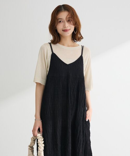 Green Parks(グリーンパークス)の「インド綿 ボリュームキャミワンピース(ワンピース・レディース・ブラック/グレー/ネイビー/ブラウン・FREE)」の18枚目の写真