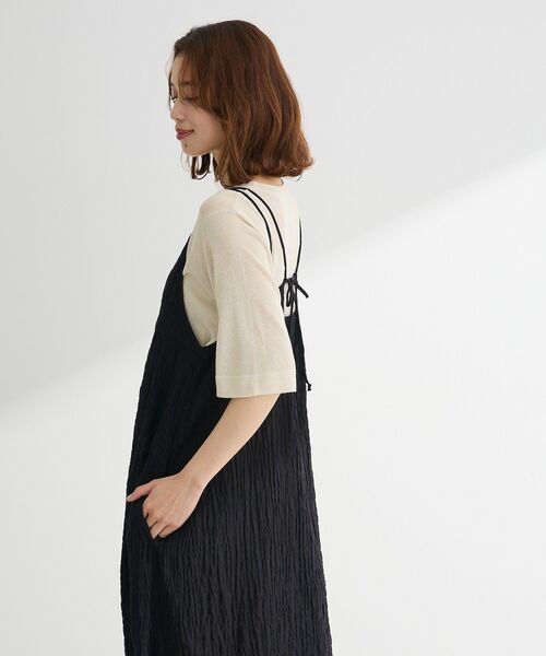 Green Parks(グリーンパークス)の「インド綿 ボリュームキャミワンピース(ワンピース・レディース・ブラック/グレー/ネイビー/ブラウン・FREE)」の19枚目の写真