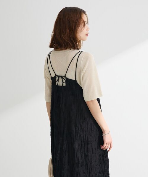 Green Parks(グリーンパークス)の「インド綿 ボリュームキャミワンピース(ワンピース・レディース・ブラック/グレー/ネイビー/ブラウン・FREE)」の20枚目の写真