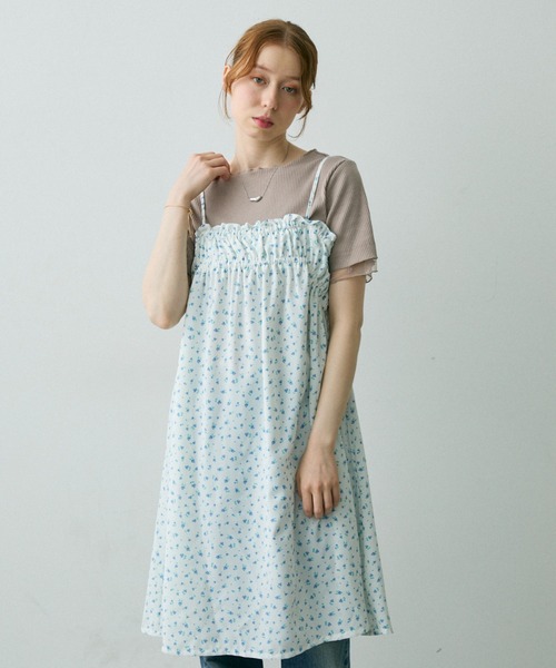 Crisp（クリスプ）の「フラワーフリルキャミチュニック（シャツ/ブラウス・レディース・ホワイト/イエロー・FREE）」の2枚目の写真