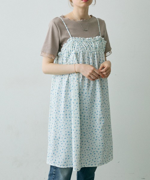 Crisp（クリスプ）の「フラワーフリルキャミチュニック（シャツ/ブラウス・レディース・ホワイト/イエロー・FREE）」の7枚目の写真