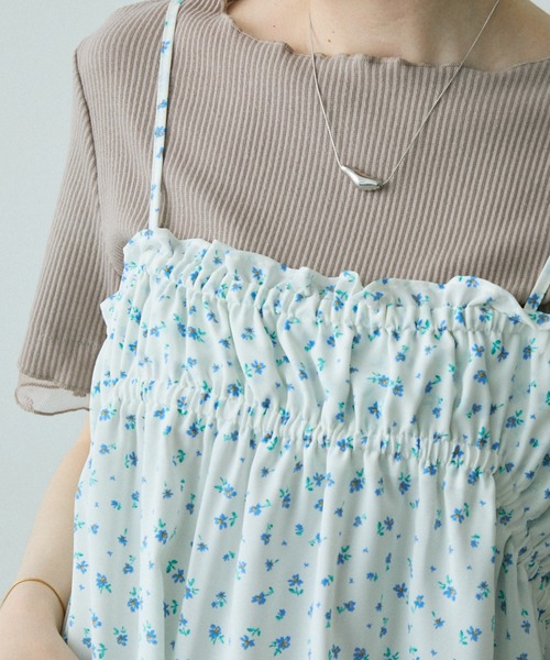 Crisp（クリスプ）の「フラワーフリルキャミチュニック（シャツ/ブラウス・レディース・ホワイト/イエロー・FREE）」の5枚目の写真