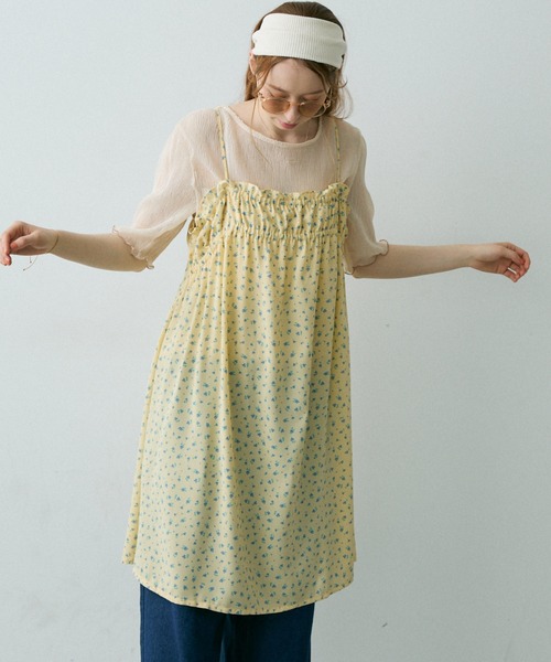 Crisp（クリスプ）の「フラワーフリルキャミチュニック（シャツ/ブラウス・レディース・ホワイト/イエロー・FREE）」の19枚目の写真