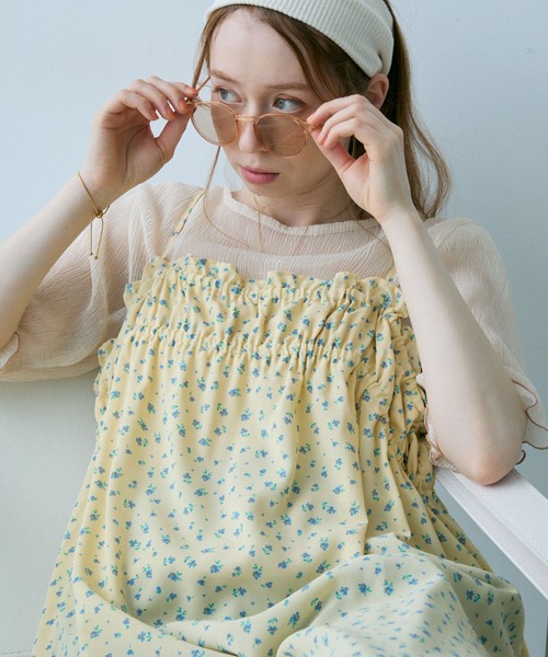 Crisp（クリスプ）の「フラワーフリルキャミチュニック（シャツ/ブラウス・レディース・ホワイト/イエロー・FREE）」の17枚目の写真