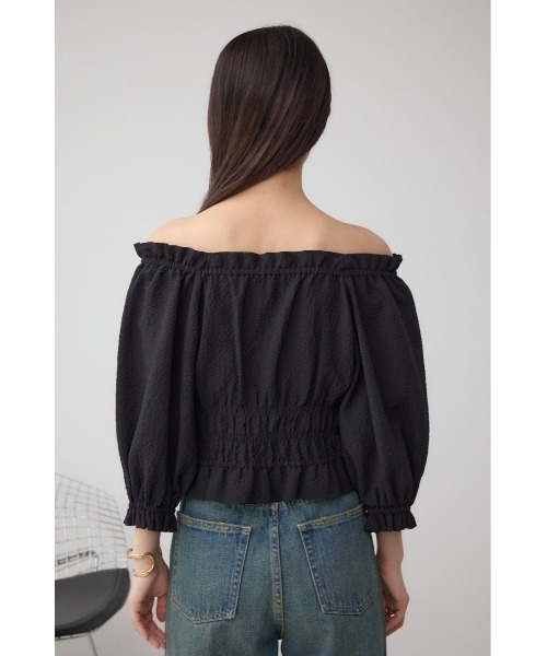 AZUL by moussy(アズールバイマウジー)の「ギャザーフリル2WAYブラウス(シャツ/ブラウス・レディース・アイボリー/ブラック/レッド・FREE)」の16枚目の写真