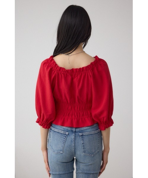 AZUL by moussy(アズールバイマウジー)の「ギャザーフリル2WAYブラウス(シャツ/ブラウス・レディース・アイボリー/ブラック/レッド・FREE)」の10枚目の写真