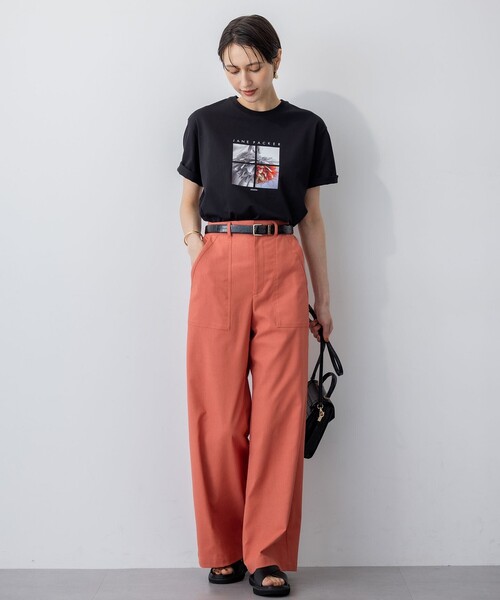23区(ニジュウサンク)の「【洗える】JANE PACKERコラボ フォトプリント Tシャツ(Tシャツ/カットソー・レディース・ホワイト系/ホワイト系1/ブラック系/ブラック系1・38)」の8枚目の写真
