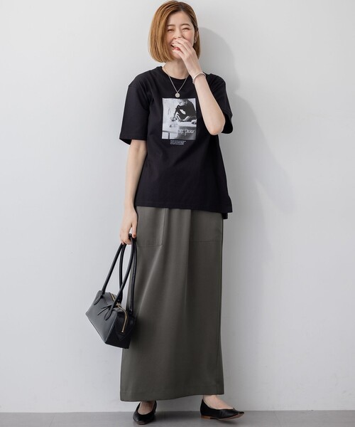 23区(ニジュウサンク)の「【洗える】JANE PACKERコラボ フォトプリント Tシャツ(Tシャツ/カットソー・レディース・ホワイト系/ホワイト系1/ブラック系/ブラック系1・38)」の13枚目の写真