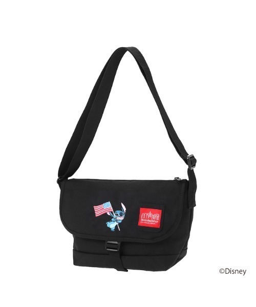 Manhattan Portage（マンハッタンポーテージ）の「NYLON MESSENGER BAG JR (SM) FZP 500D CORDURA / STITCH（メッセンジャーバッグ・レディース・ブラック・SMALL）」の4枚目の写真