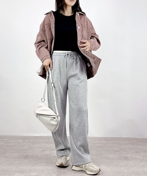 CLOTHY(クロシィ)の「【楽してかわいい、が一番ツヨイ!】ウエスト配色バレルパンツ(その他パンツ・レディース・グレー/ライトグレー/ブラック・MEDIUM/LARGE)」の15枚目の写真