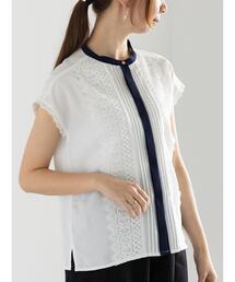 Te chichi | スカラップレースフレンチスリーブブラウス(シャツ/ブラウス)