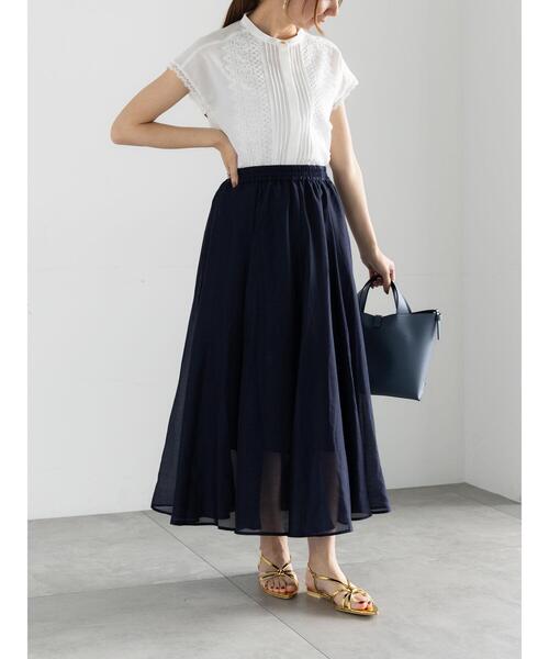 Te chichi（テチチ）の「スカラップレースフレンチスリーブブラウス（シャツ/ブラウス・レディース・ネイビー/ブラック/オフホワイト・F）」の5枚目の写真