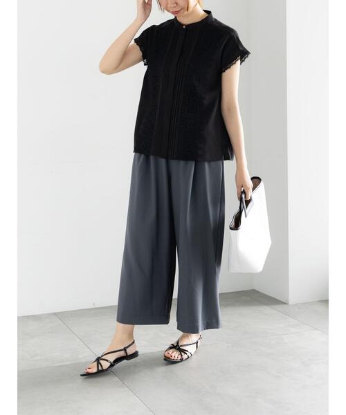 Te chichi（テチチ）の「スカラップレースフレンチスリーブブラウス（シャツ/ブラウス・レディース・ネイビー/ブラック/オフホワイト・F）」の8枚目の写真