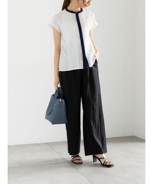 Te chichi（テチチ）の「スカラップレースフレンチスリーブブラウス（シャツ/ブラウス・レディース・ネイビー/ブラック/オフホワイト・F）」の11枚目の写真