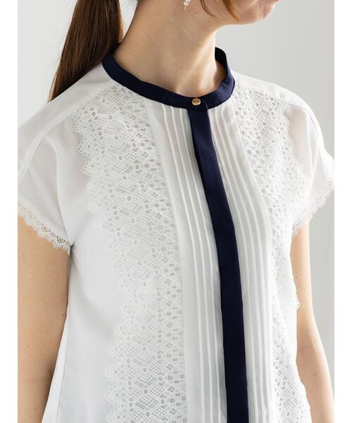 Te chichi（テチチ）の「スカラップレースフレンチスリーブブラウス（シャツ/ブラウス・レディース・ネイビー/ブラック/オフホワイト・F）」の15枚目の写真