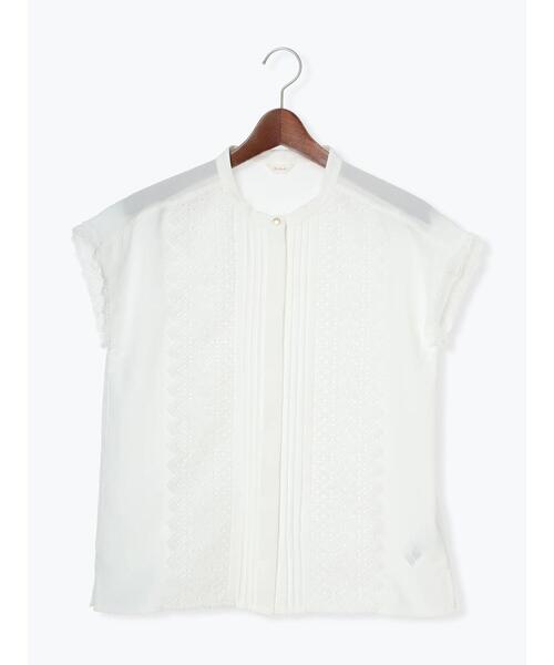 Te chichi（テチチ）の「スカラップレースフレンチスリーブブラウス（シャツ/ブラウス・レディース・ネイビー/ブラック/オフホワイト・F）」の17枚目の写真