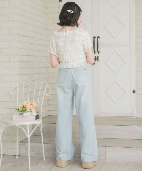 ems excite(エムズエキサイト)の「小花柄フリルCTSET(Tシャツ/カットソー・レディース・ブラック系その他/ホワイト系その他/ブルー系その他・FREE)」の7枚目の写真