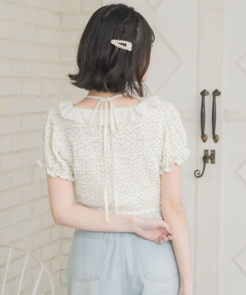 ems excite(エムズエキサイト)の「小花柄フリルCTSET(Tシャツ/カットソー・レディース・ブラック系その他/ホワイト系その他/ブルー系その他・FREE)」の10枚目の写真