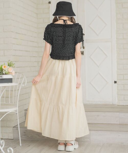 ems excite(エムズエキサイト)の「小花柄フリルCTSET(Tシャツ/カットソー・レディース・ブラック系その他/ホワイト系その他/ブルー系その他・FREE)」の14枚目の写真