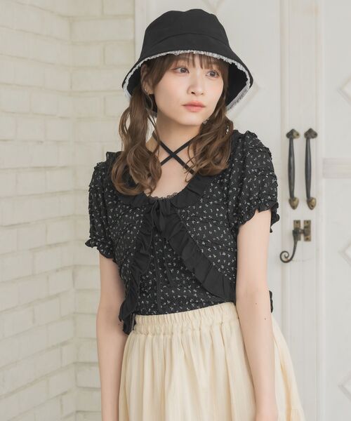 セール】小花柄フリルCTSET（Tシャツ/カットソー）｜ems excite
