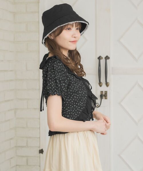 ems excite(エムズエキサイト)の「小花柄フリルCTSET(Tシャツ/カットソー・レディース・ブラック系その他/ホワイト系その他/ブルー系その他・FREE)」の16枚目の写真