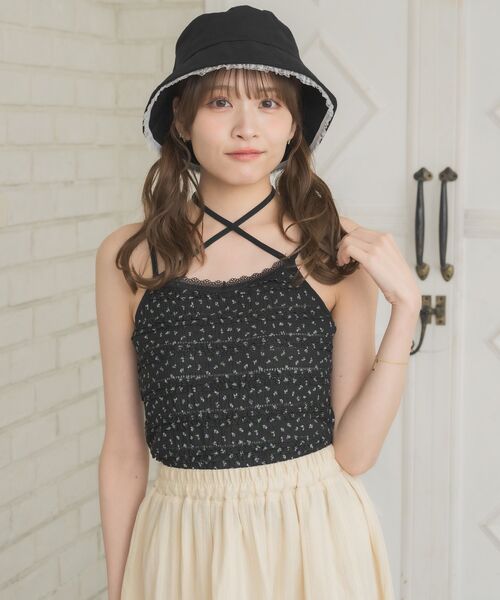 ems excite(エムズエキサイト)の「小花柄フリルCTSET(Tシャツ/カットソー・レディース・ブラック系その他/ホワイト系その他/ブルー系その他・FREE)」の18枚目の写真