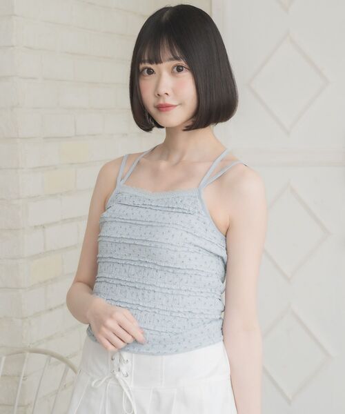 セール】小花柄フリルCTSET（Tシャツ/カットソー）｜ems excite