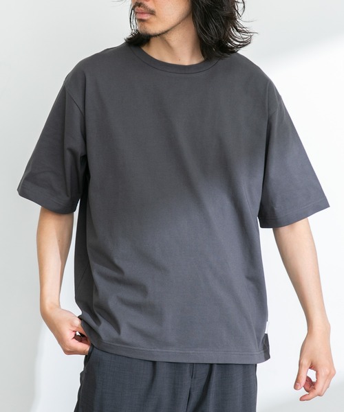 Tシャツ・カットソー No.0952 C stripe loose T セール】HIGH COOL ショートスリーブTシャツ（Tシャツ