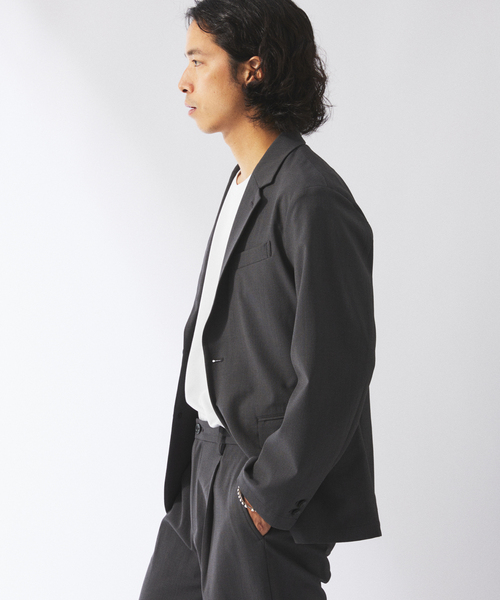 JOURNAL STANDARD relume（ジャーナルスタンダード　レリューム）の「吸水速乾 TECH DOBBY “COOLMAX” クールマックス ジャケット（その他アウター・メンズ・ブルー/ブラックミックス/ベージュ系その他・LARGE/MEDIUM）」の11枚目の写真