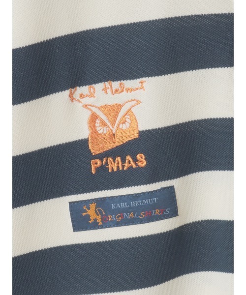 KARL HELMUT(カールヘルム)の「【P’MAS×Karl Helmut】裾リブボーダーポロシャツ(ポロシャツ・メンズ・ホワイト×ピンク/ホワイト×ネイビー/ブラック×グレー・MEDIUM/LARGE)」の6枚目の写真