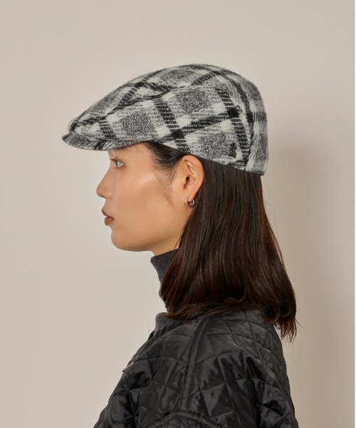arth（アース）の「arth  Check Mosser Hunting / アース（ハンチング/ベレー帽・レディース・ブラック/レッド・M/57.5cm）」の4枚目の写真
