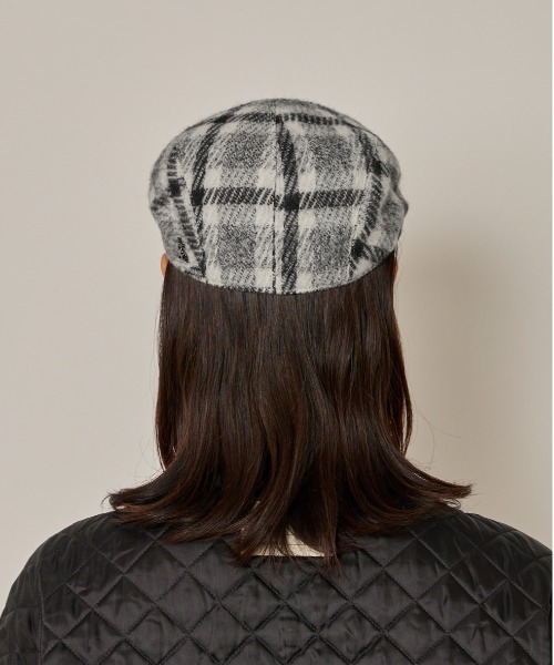 arth（アース）の「arth  Check Mosser Hunting / アース（ハンチング/ベレー帽・レディース・ブラック/レッド・M/57.5cm）」の5枚目の写真