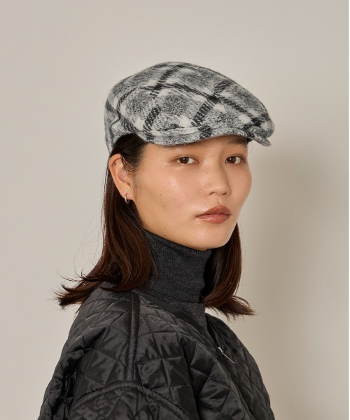 arth（アース）の「arth  Check Mosser Hunting / アース（ハンチング/ベレー帽・レディース・ブラック/レッド・M/57.5cm）」の6枚目の写真