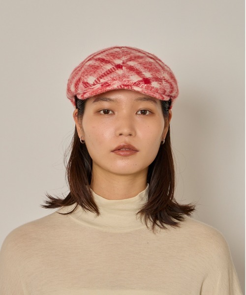 arth（アース）の「arth  Check Mosser Hunting / アース（ハンチング/ベレー帽・レディース・ブラック/レッド・M/57.5cm）」の9枚目の写真