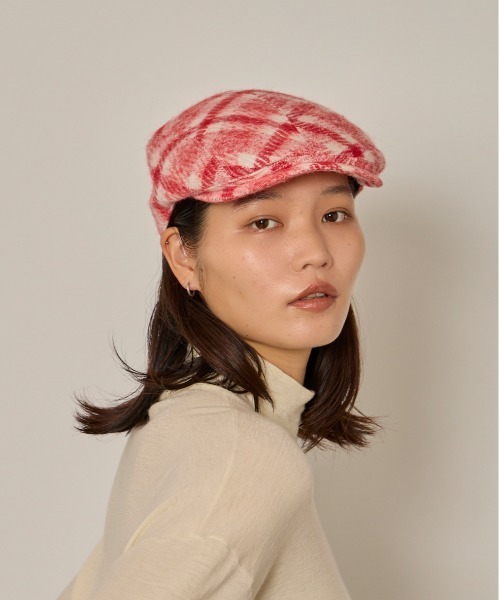 arth（アース）の「arth  Check Mosser Hunting / アース（ハンチング/ベレー帽・レディース・ブラック/レッド・M/57.5cm）」の10枚目の写真