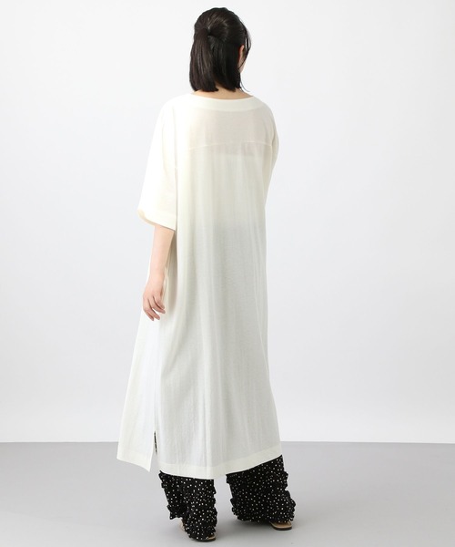 studio CLIP（スタディオクリップ）の「《natural by clip》鹿の子BIGワンピース[プチサイズあり]（ワンピース・レディース・ブルー/ブラック/ホワイト・FREE/PF）」の6枚目の写真