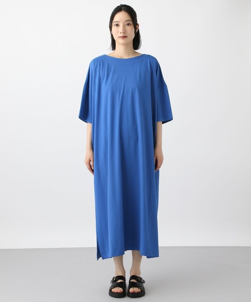 studio CLIP（スタディオクリップ）の「《natural by clip》鹿の子BIGワンピース[プチサイズあり]（ワンピース・レディース・ブルー/ブラック/ホワイト・FREE/PF）」の12枚目の写真