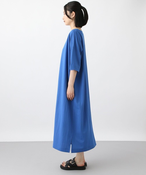 studio CLIP（スタディオクリップ）の「《natural by clip》鹿の子BIGワンピース[プチサイズあり]（ワンピース・レディース・ブルー/ブラック/ホワイト・FREE/PF）」の13枚目の写真