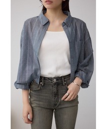 ブラウス シャツ 「15th Anniversary」ラインストーンルーズシャツ レディース URBAN RESEARCH ブラウス シャツ 刺繍レースオーバーシャツ