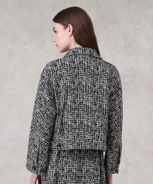 セットアップ対応商品】ツイーディージャガードポケットブルゾン